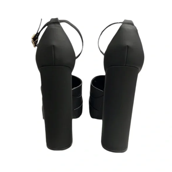 Aldo Black Ankle Strap Platform Pumps Size 8.5 - Picture 7 of 10